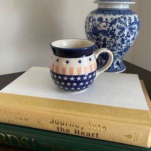 Polish Pottery Stars and Stripes Mug